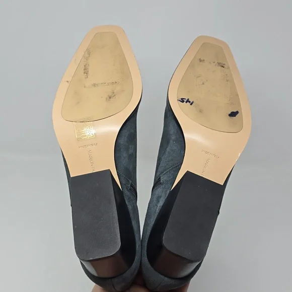 Marion Parke Pauline Suede Smoke Color Ankle Booties Size 40.5